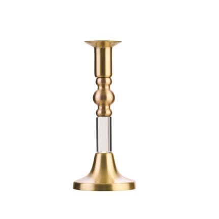 EDEL&FEINE Pirinç Şamdan 16,5cm Yuvarlak Mat Gold