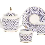 Imperial Julia Kobalt Ağ Çay Seti (6 Kişilik)